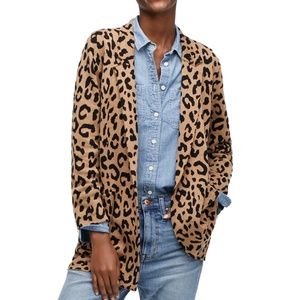 NWOT J. Crew Sophie Sweater Blazer, Leopard